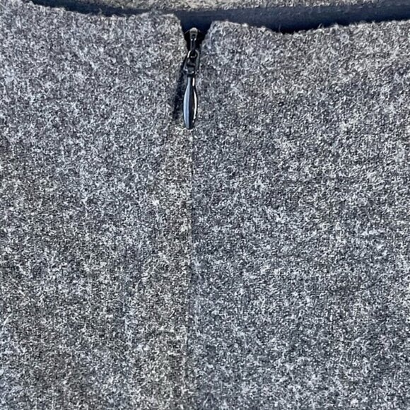 Madewell wool blend grey Shirttail Mini Skirt size 8 academia preppy fall winter - Picture 8 of 13